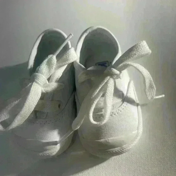 Keds Core Champion LACE Toe Cap Sneaker, White Leather, US 1 - Picture 2 of 4